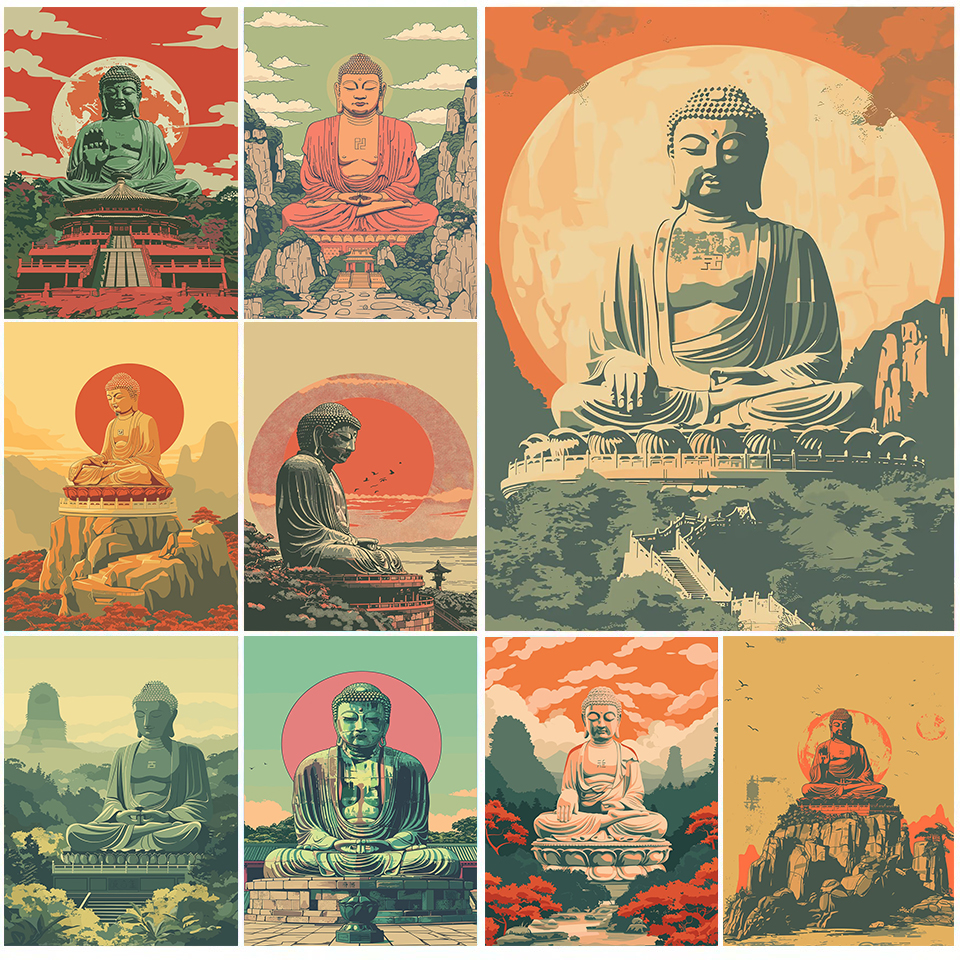Japanese Tokyo Lifestyle - Retro Japanese Style Tokyo Buddha Statue